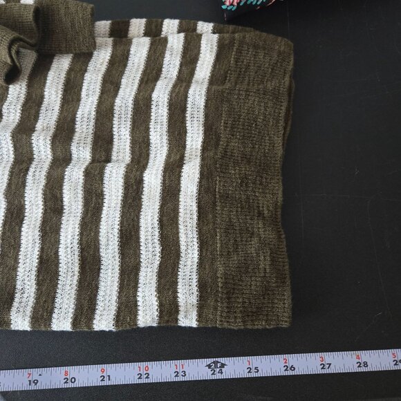 Talbots Womens Striped Sweater LP Petite Large Knit Neutral Top Light Casual - Picture 7 of 8